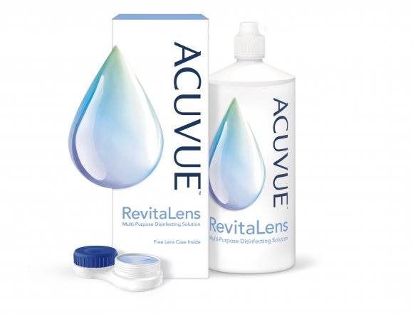 ACUVUE™ RevitaLens packaging, dispenser and lens case